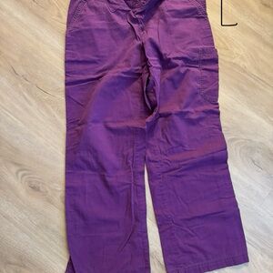 Purple Scrub Cargo Pants